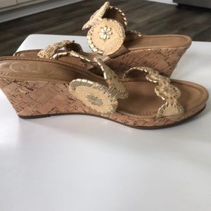 Jack Rogers cork wedge sandals